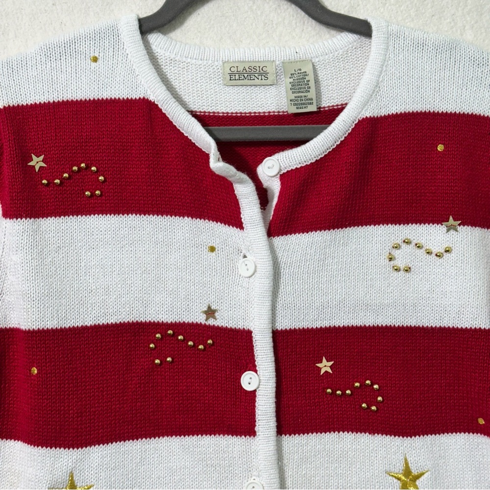 Classic Elements Red/White Striped Christmas Tree… - image 4